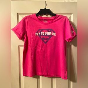 Pink Under Armour T-Shirt Size YXL New without tags